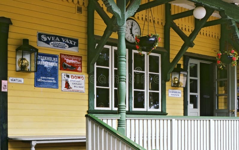 Old swedish railroad station Mariefred stock images Old swedish railroad station Mariefred stock images