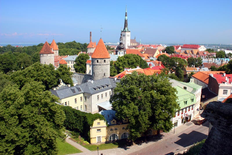 Panoramic view of the old city of Tallinn, Estonia. Panoramic view of the old city of Tallinn, Estonia