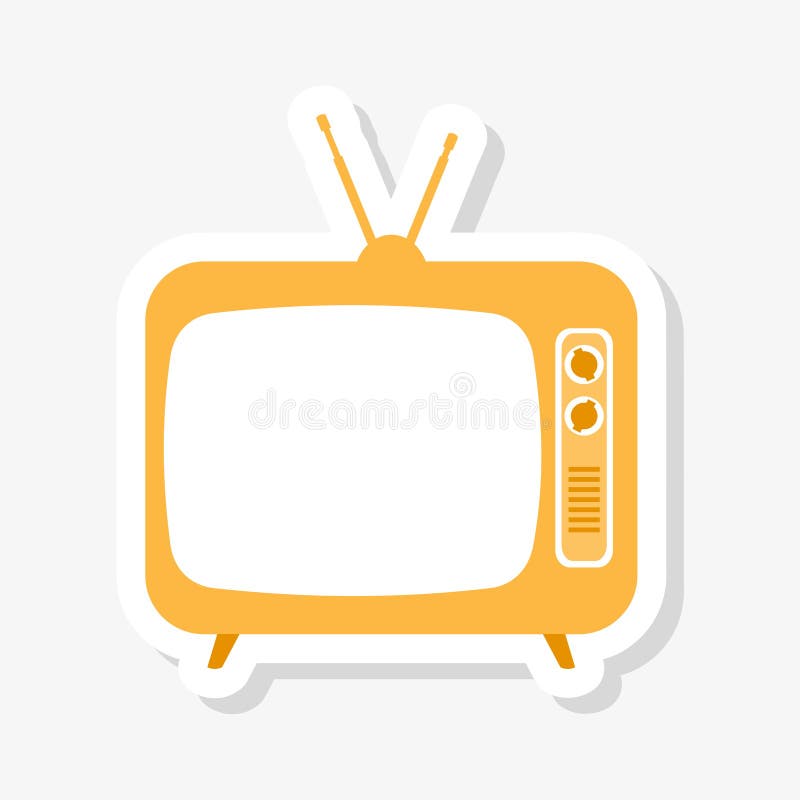 Old Television Sticker Yellow Tv Icon Stock Vector Illustration Of Duct Lifestyle Old Television Sticker Yellow Tv Icon Stock Vector Illustration Of Duct Lifestyle