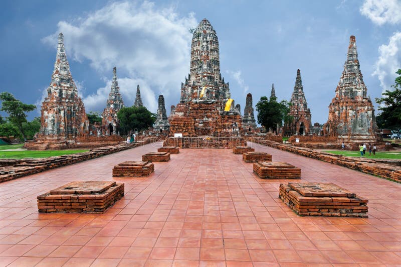 Old Temple Wat Chai watthanaram in Ancient Ayuttaya