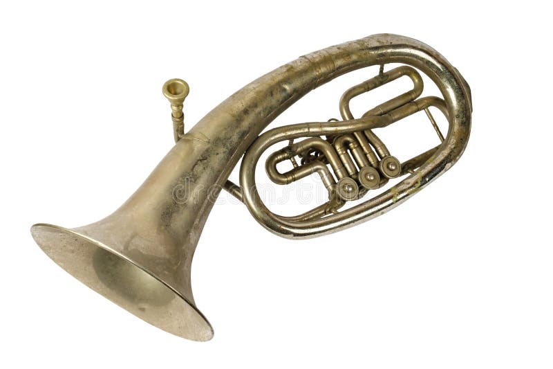 Old Tenor Horn on a White Surface Stock Photo Image of isolated, harmony 200055446