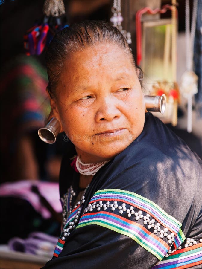 Old Thai Woman Large Earings Stock Photos - Free & Royalty-Free Stock ...