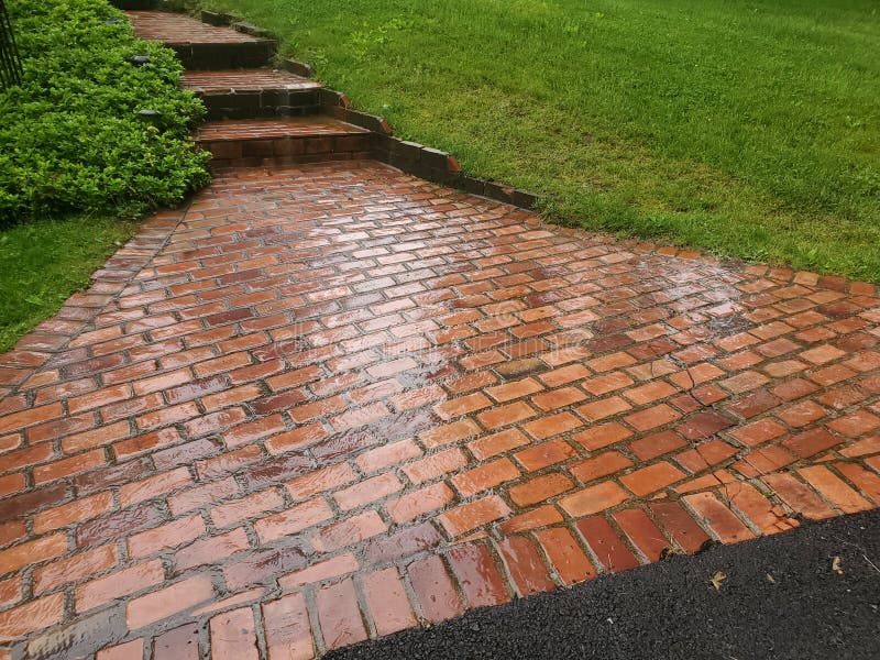 Old Thin Brick Paver Patio Makeover Stock Photo Image of wall