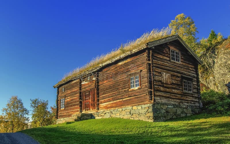 Old timber house stock photo. Image of ethnography, trondheim 60443100
