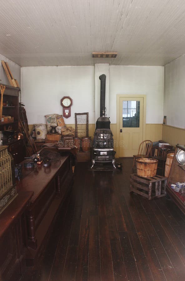 Old Time General Store from the 1850`s Stock Image Image of brown
