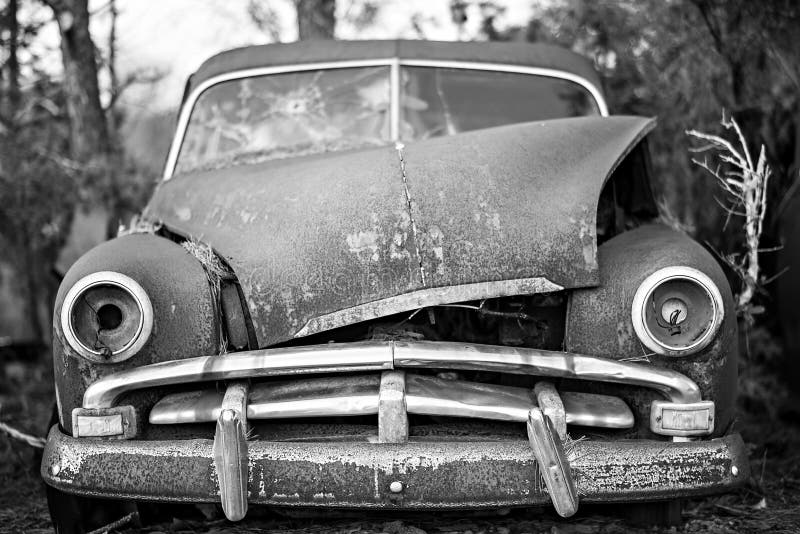 Old Timer Abandoned Automobile on the Farm Stock Image Image of scrap
