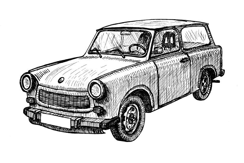 Retro car sketch for your design. Vector - Stock Illustration [65318758] -  PIXTA