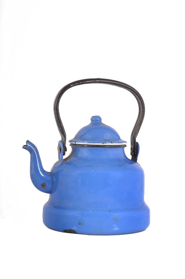 Old Metal Teapot on White Background Stock Image Image of handle