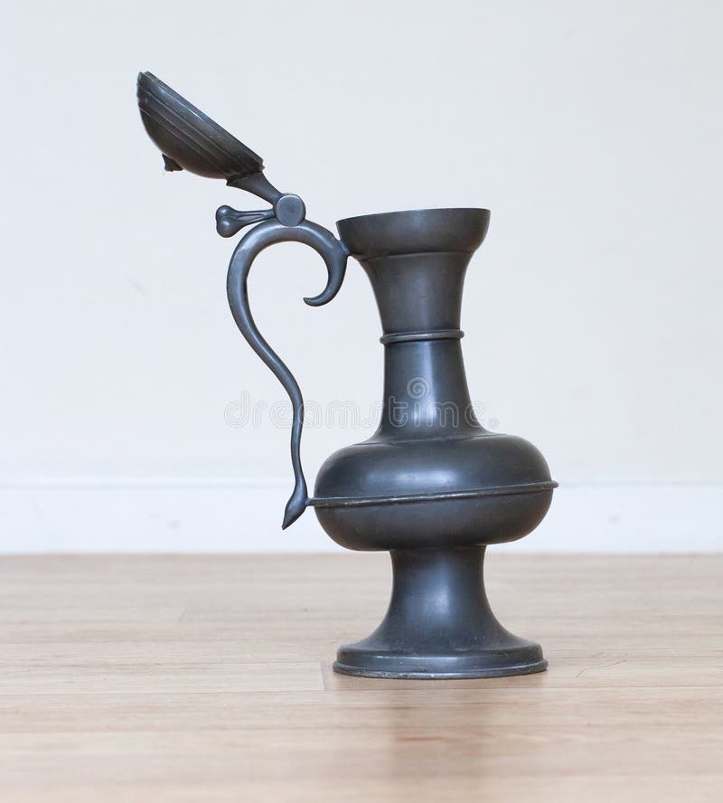 Old tin vase stock image. Image of grey, silver, craftsmanship 39349517