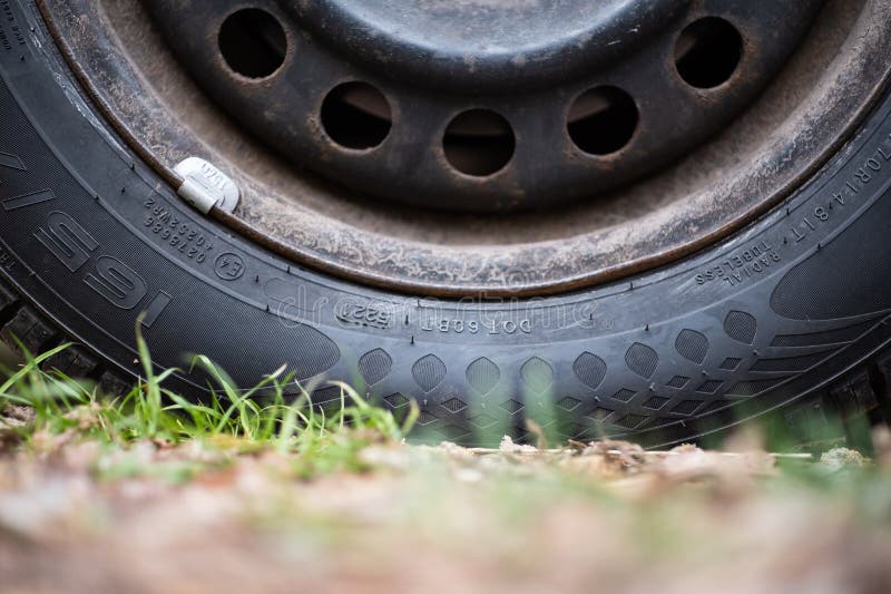 Old Tire Tyre on Ground Detail Stock Image Image of vehicle, tyre