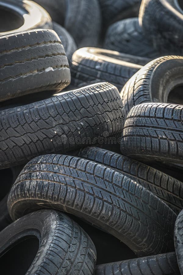 Junkyard Tires stock photo. Image of broken, rows, accident 19641842
