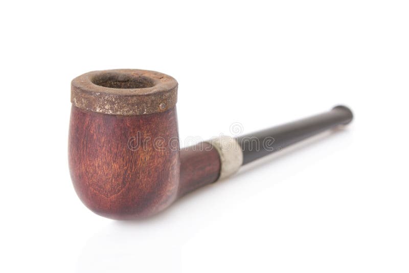 Old tobacco pipe stock image. Image of black, aged, background 7600749