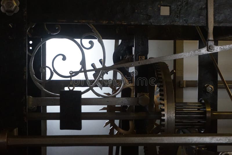 Old tower clock machine stock photo. Image of machine 113622604