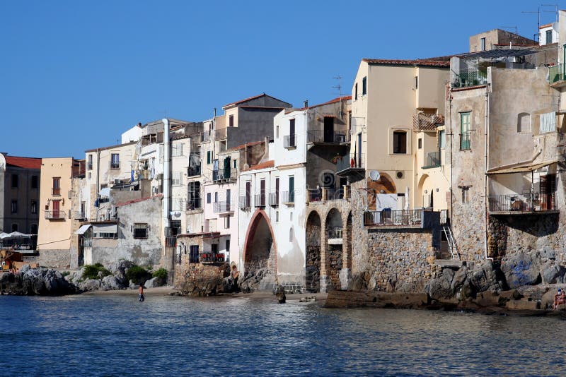 Old town Cefalu in Sicily