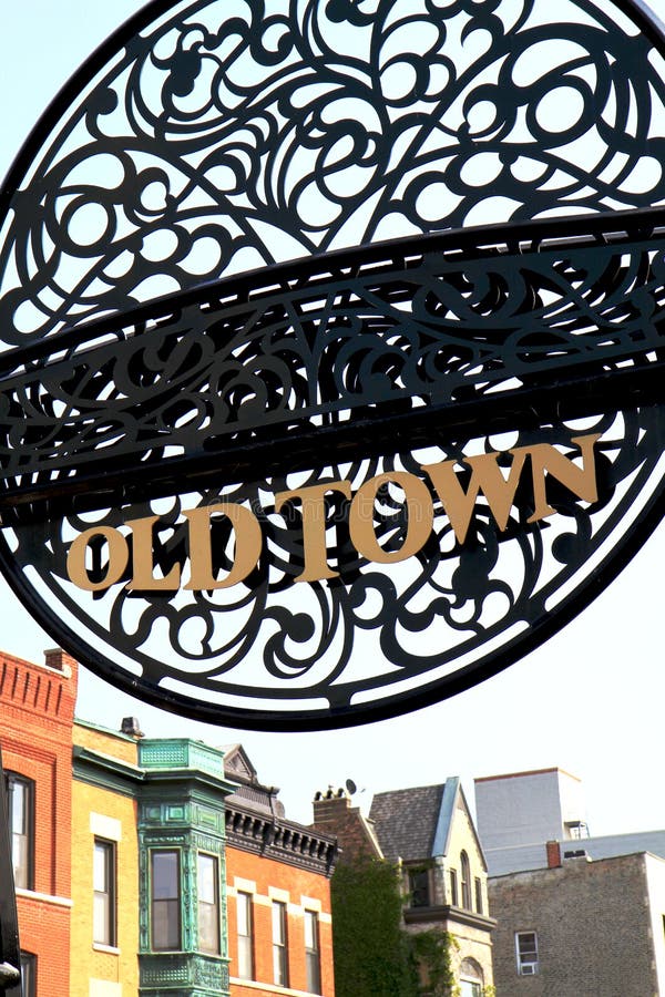 Old Town In Chicago stock photography