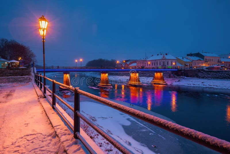 old town on a christmas night