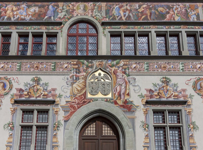  , nemecko apríl 2, 2023 starý sála dekoratívne stena maľovanie.