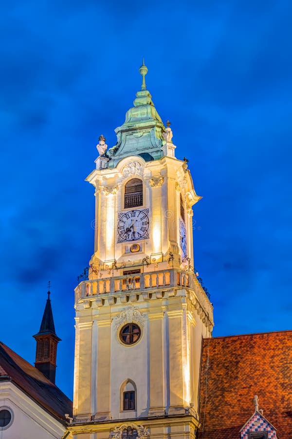 Old town hall at night Bratislava