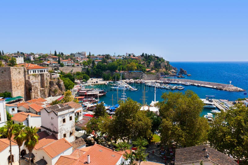 La città vecchia di Kaleici, Antalya, Turchia viaggio di sfondo.