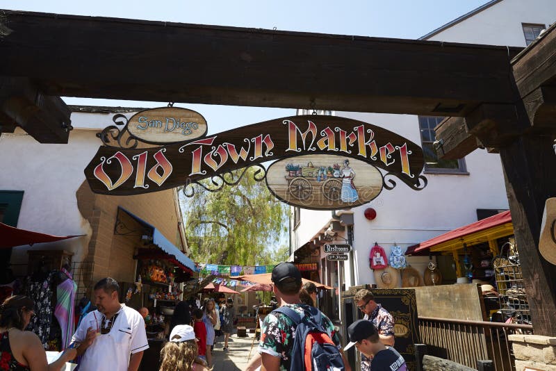 Old Town Market, San Diego editorial stock image. Image of travelers