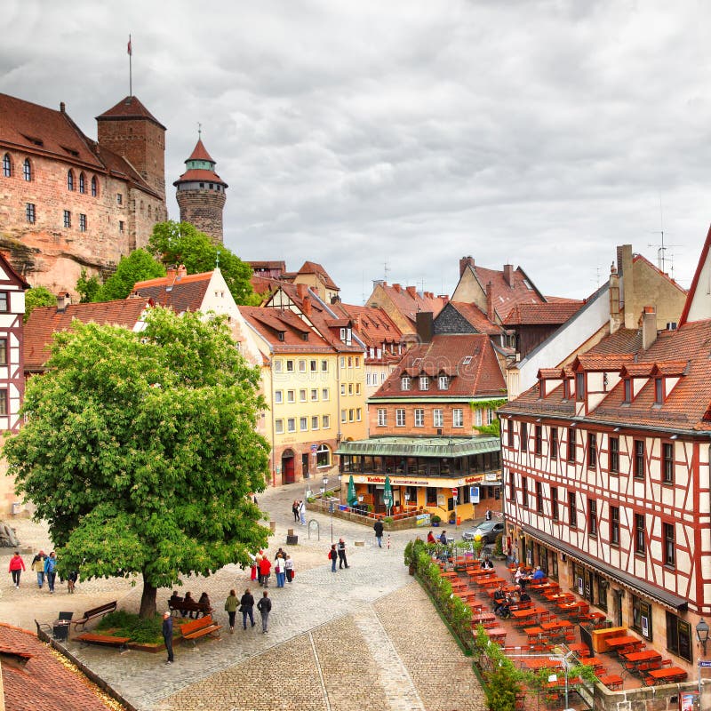 Old Town in Nuremberg editorial stock photo. Image of europe - 78335703