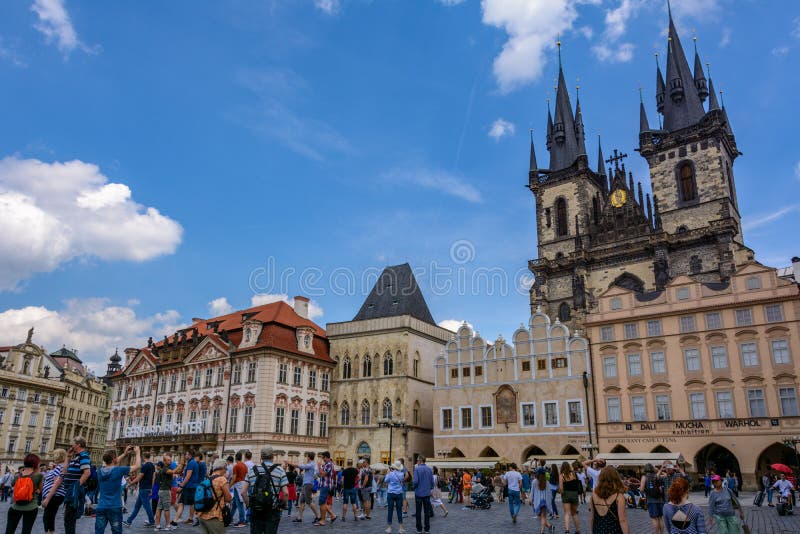 Old Town Square, Prague`s main square, Bohemia