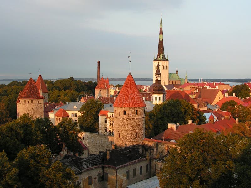 Tallinn - capital of Estonia; view over the Old Town. The Tallinn Old Town became a UNESCO World Cultural Heritage site in 1997. Tallinn - capital of Estonia; view over the Old Town. The Tallinn Old Town became a UNESCO World Cultural Heritage site in 1997.