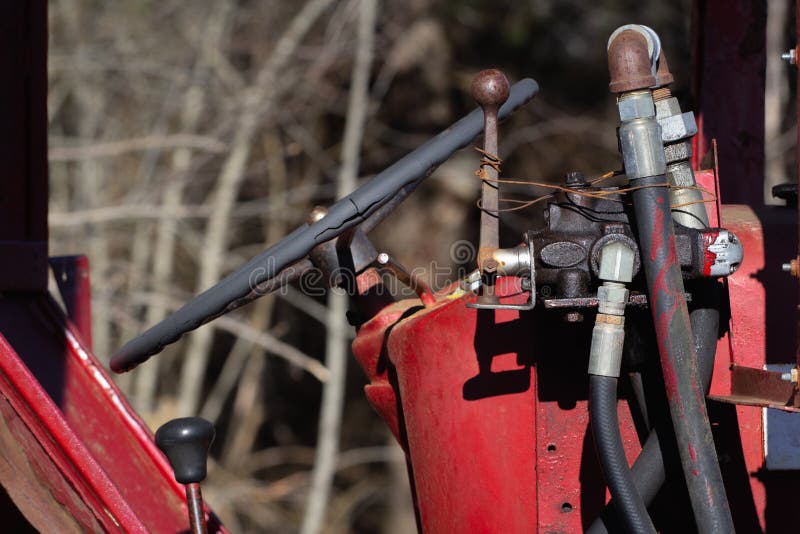 Old Tractor Hydraulic Lines Stock Image Image of agriculture, wheel