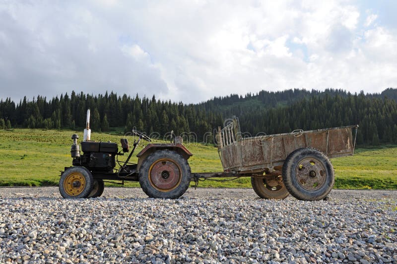 An old tractor royalty free stock photos
