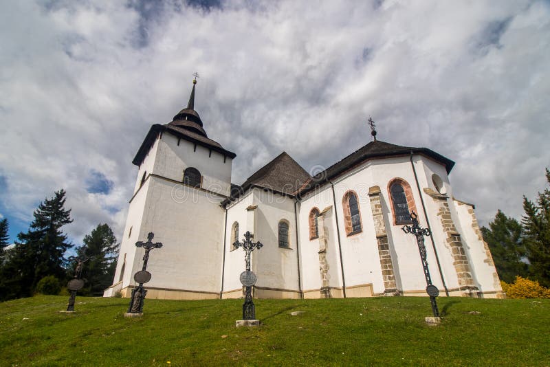 Tradiční stará architektura ve slovenské obci Pribylina