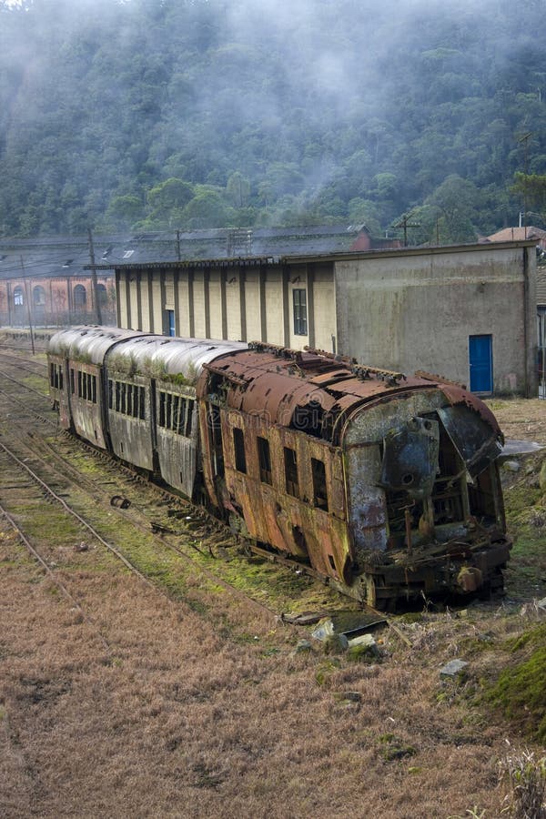 A Old train in Paranapiacaba, interior of SÃ£o Paulo, Brazil