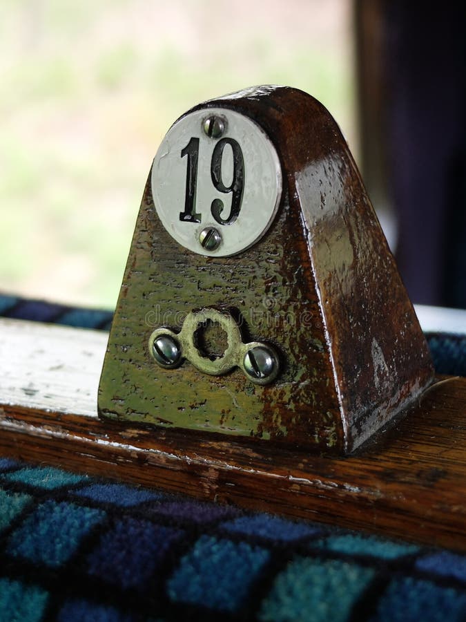 No 19, Old Train Seat Number. No 19, Old Train Seat Number