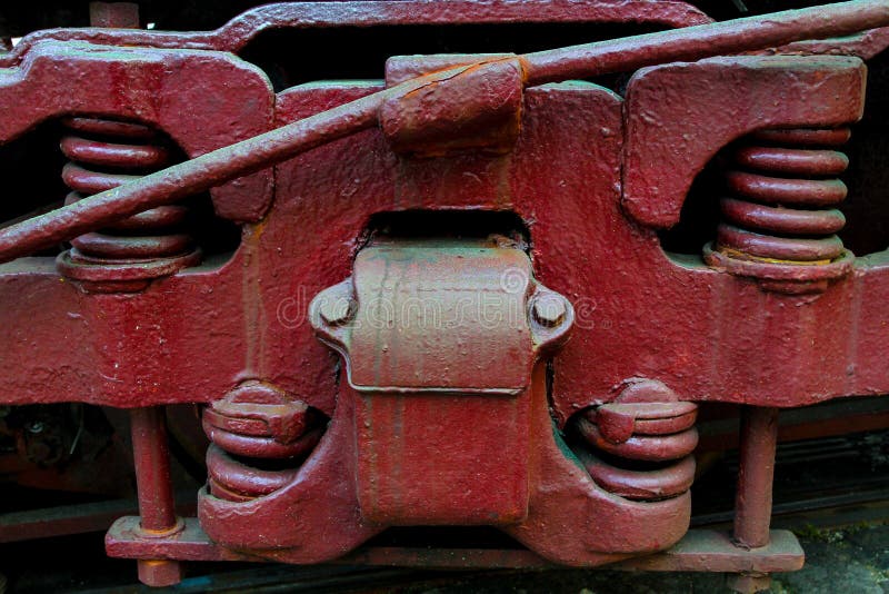 Old Train Suspension Detail Stock Photo Image of powerful, grip 38684536