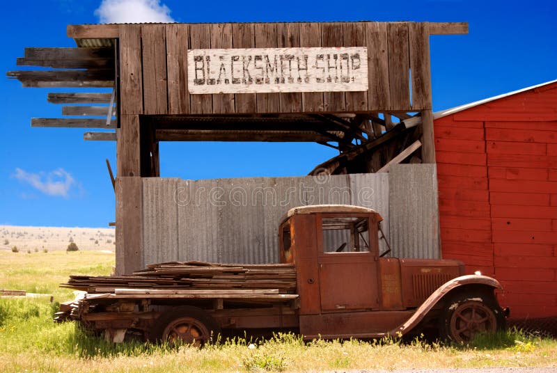 Old Truck and Blacksmith Shop