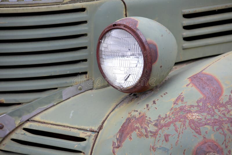 Old truck head lamp