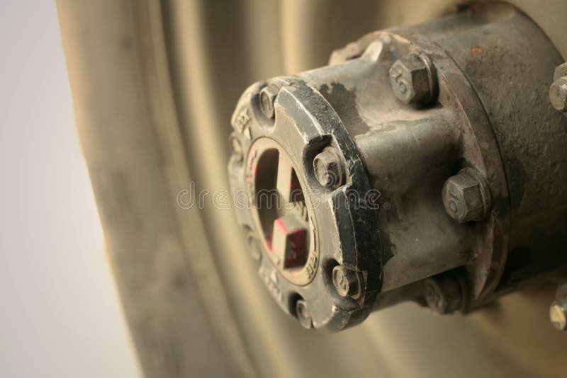 Old Truck Wheel of a Car on the Road. Stock Photo Image of passenger