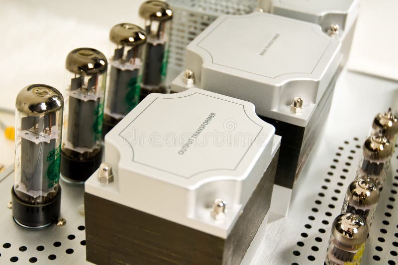 Old tube sound amplifier stock photo. Image of electronics 3995878