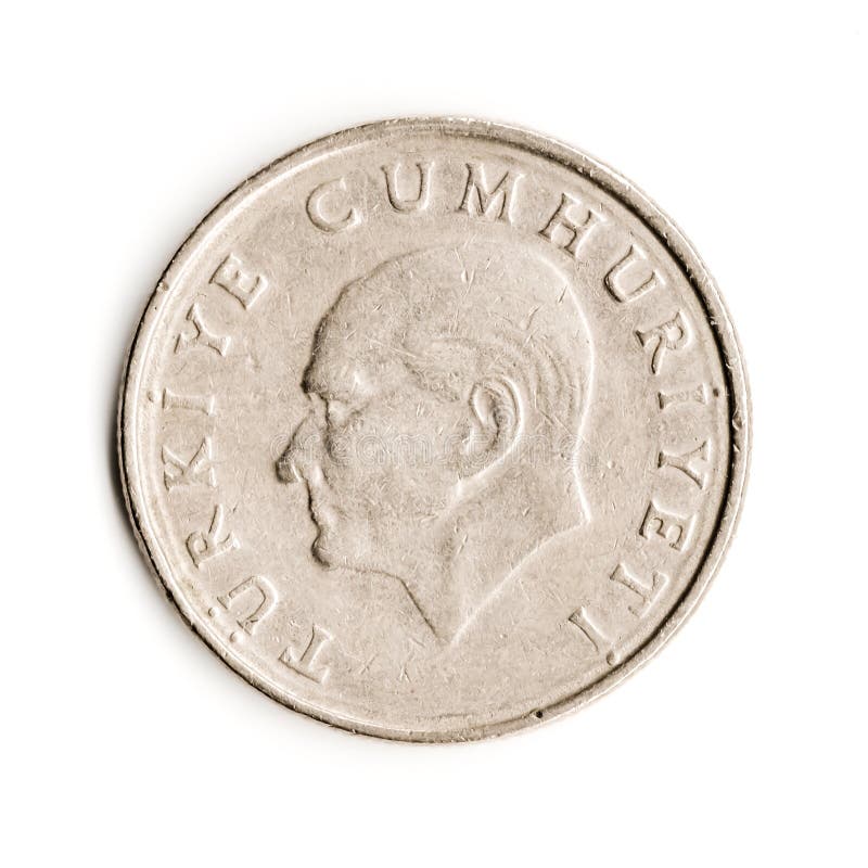 Old Turkish Coin On White Background 5 Ytl 07 Stock Photo Image Of Discount Kurus