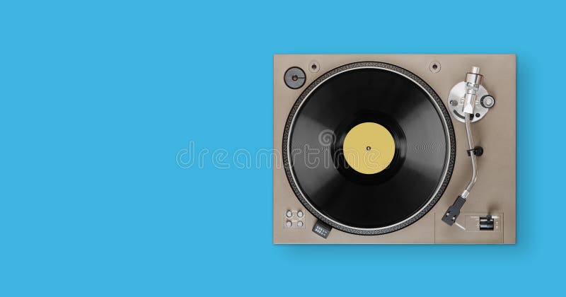 Old Turntable Player Record Top View Stock Image - Image of isolated, vinyl: 193277263