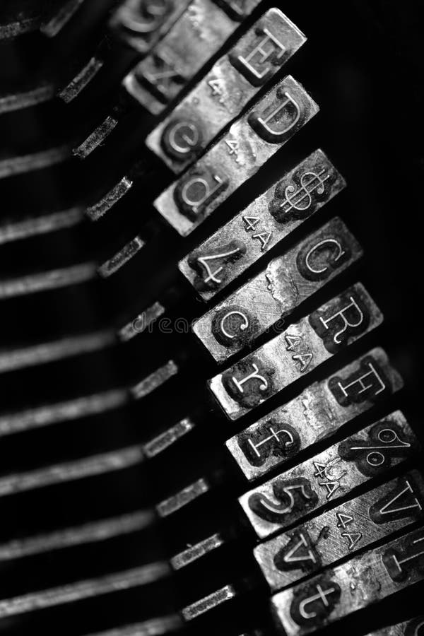 Old Typewriter Striker Keys Stock Photo Image of machine, print 58490750