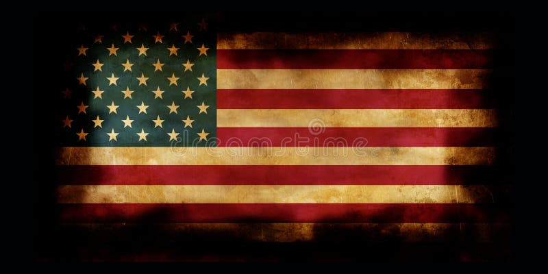 Old USA Flag With Burned Edges Stock Image - Image of united
