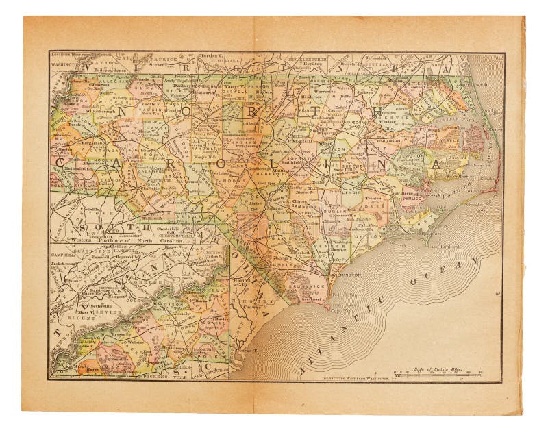 Old United States map from XIX century. Old United States map from XIX century