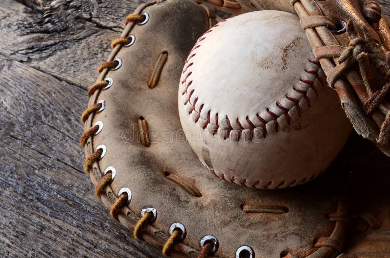Old Used Baseball Equipment Stock Image Image of seam, used 83454353