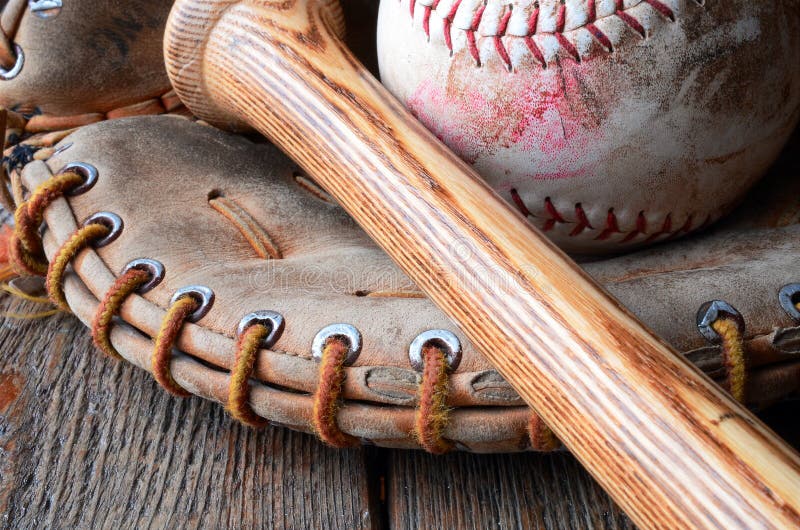 Old Used Baseball Equipment Stock Image Image of dirty, used 83463611
