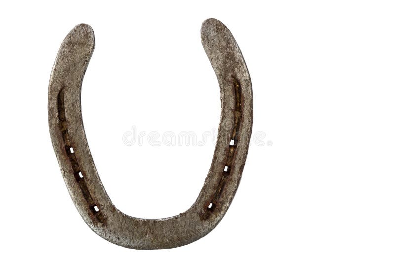 Old Used Horseshoe in Front of White Background Stock Photo Image of