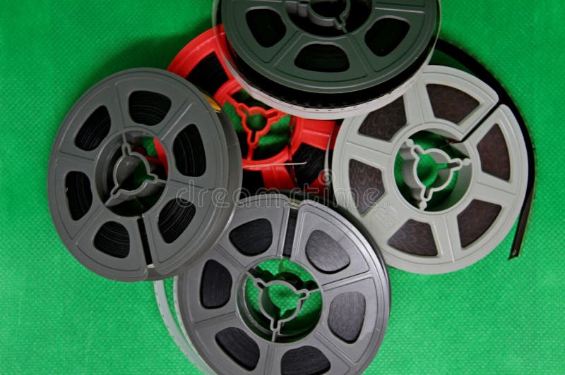 Old used 8mm films stock photo. Image of films, black 175827578