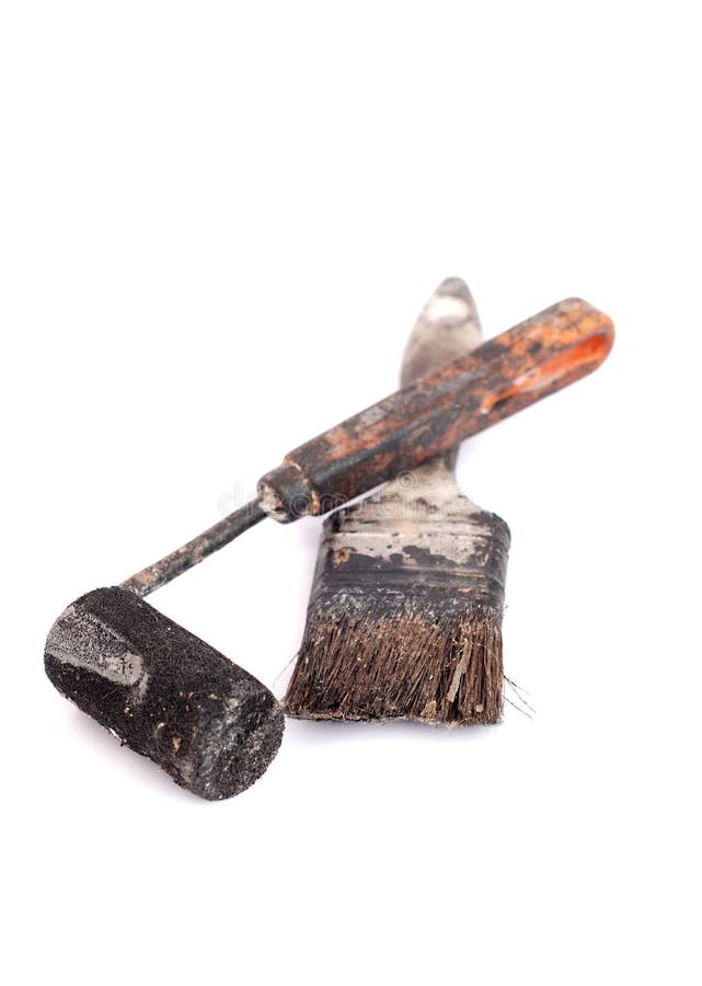 Old Used Paint Brush Sponge Stock Photos Free & RoyaltyFree Stock