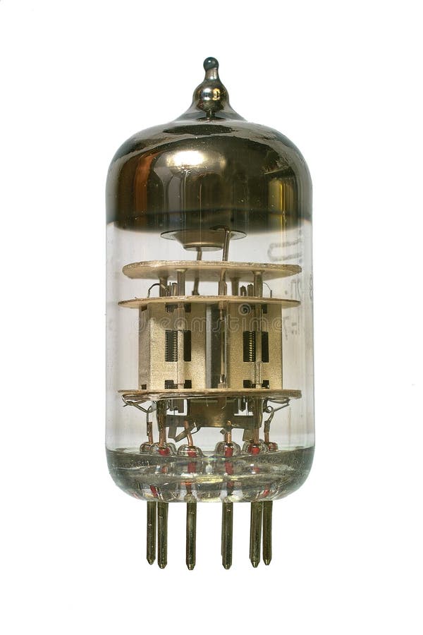 Old vacuum radio tube. stock image. Image of science, style 4020433