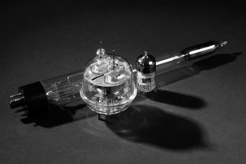 Old Vacuum Tube. Black And White Stock Image Image of ancient, vacuum