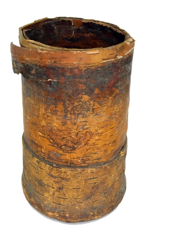 Old vase from the birch-bark